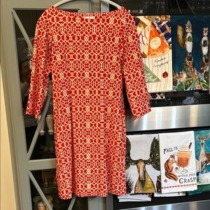 Jude Connally Red Geometric Dress